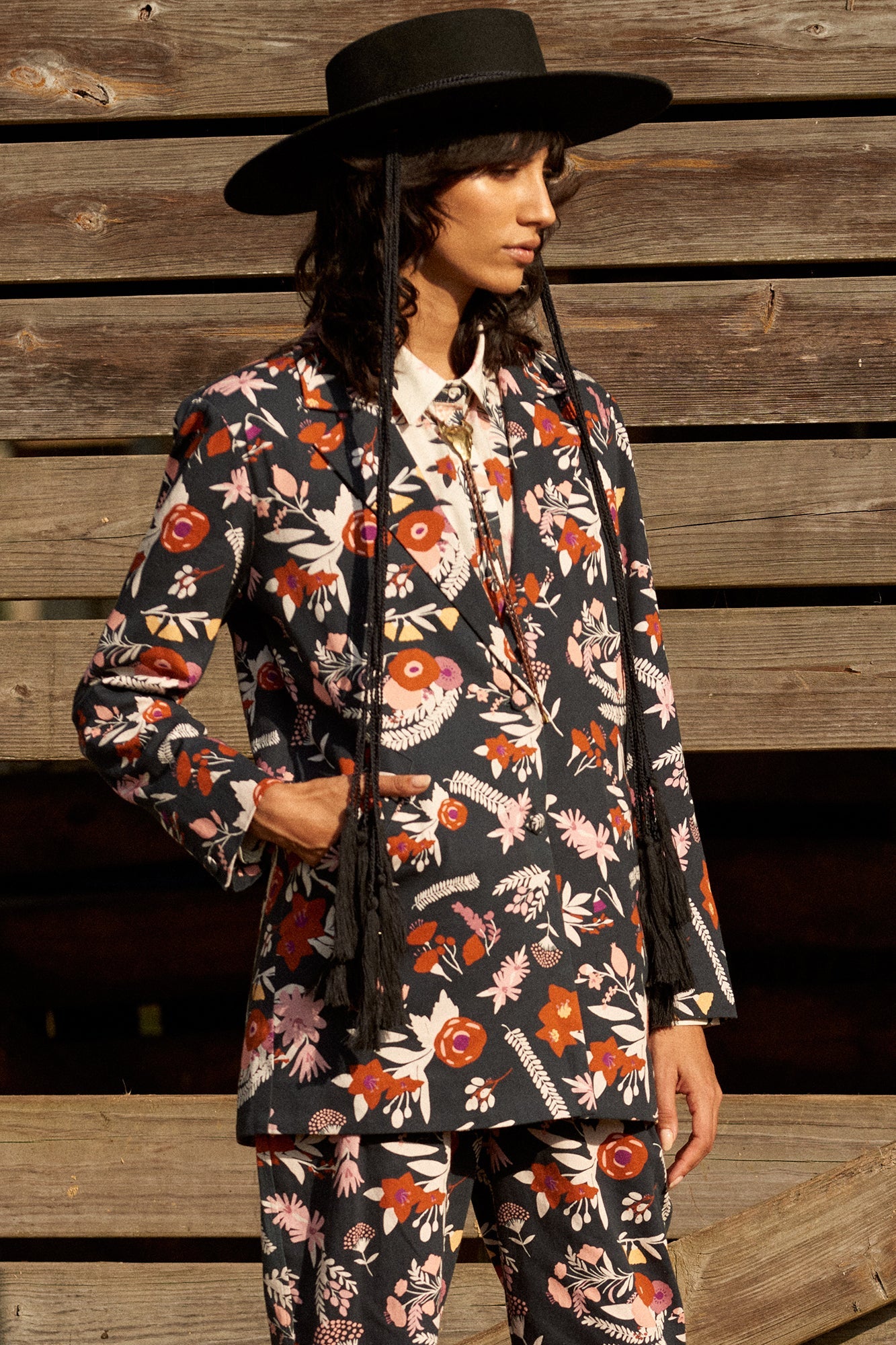 Alicia Blazer | Dusty Floral Black