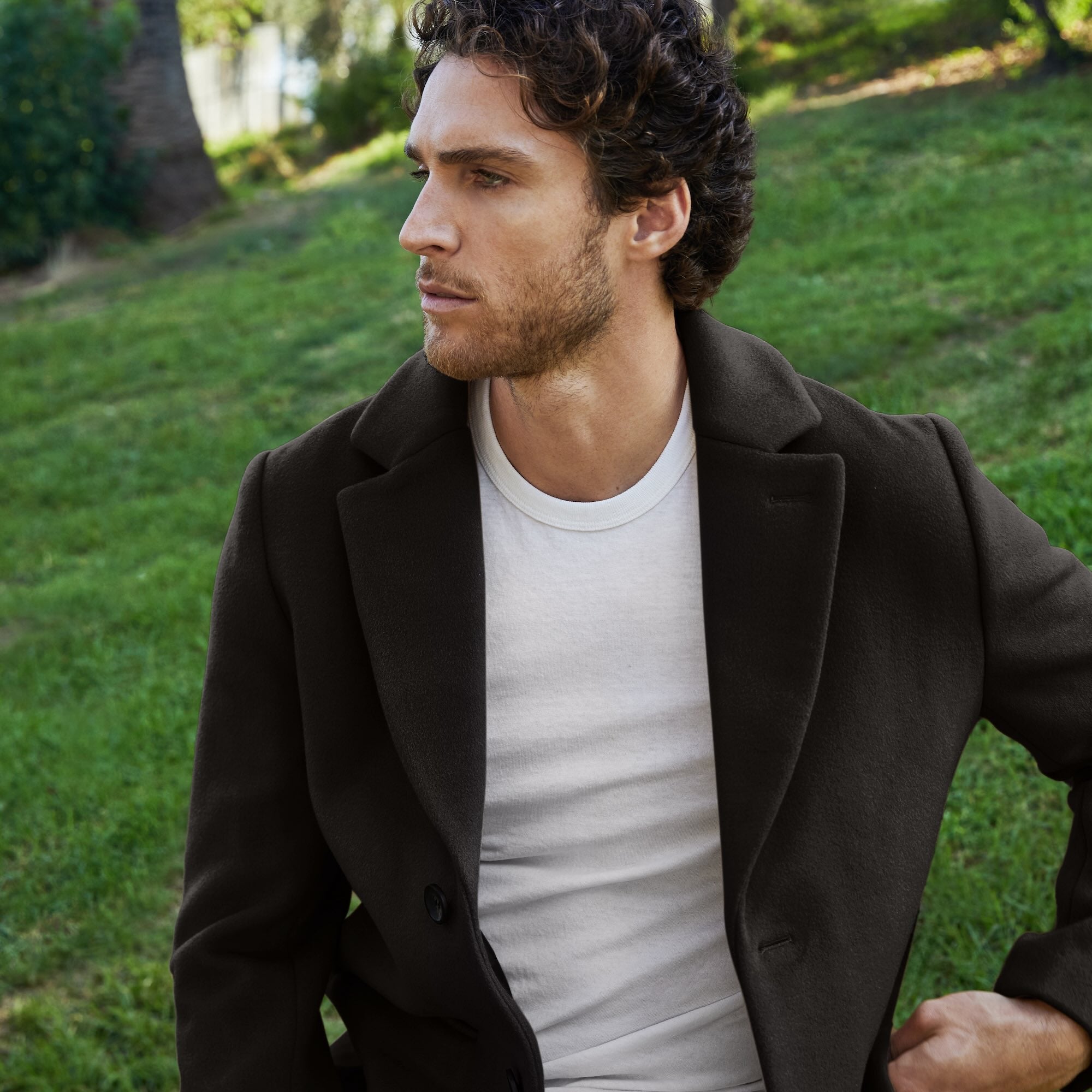 Mens | Elias Cashmere-Wool Car Coat | Black