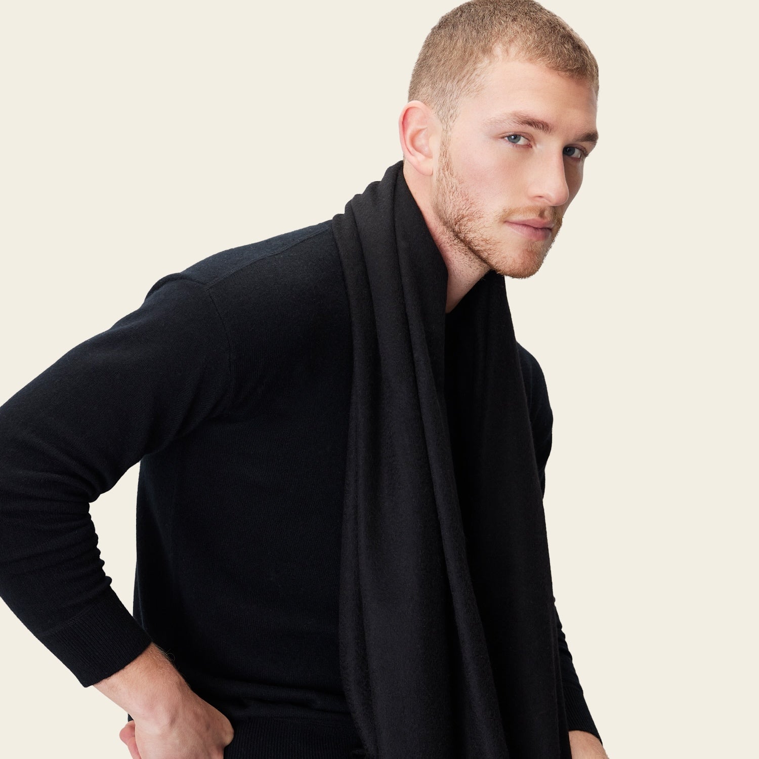 Unisex | Casey Cashmere Scarf | Black