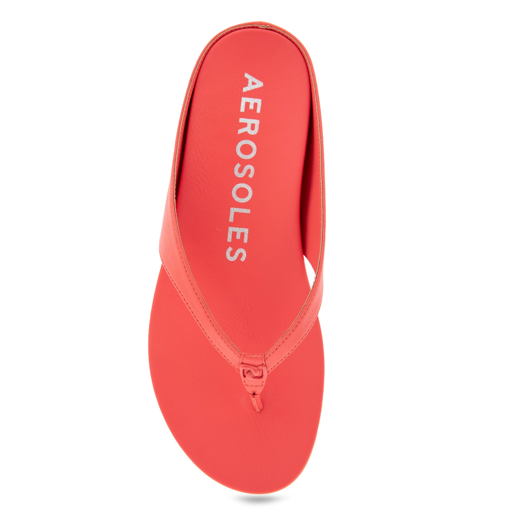 Fisher Sandal Flat | Coral Faux Leather