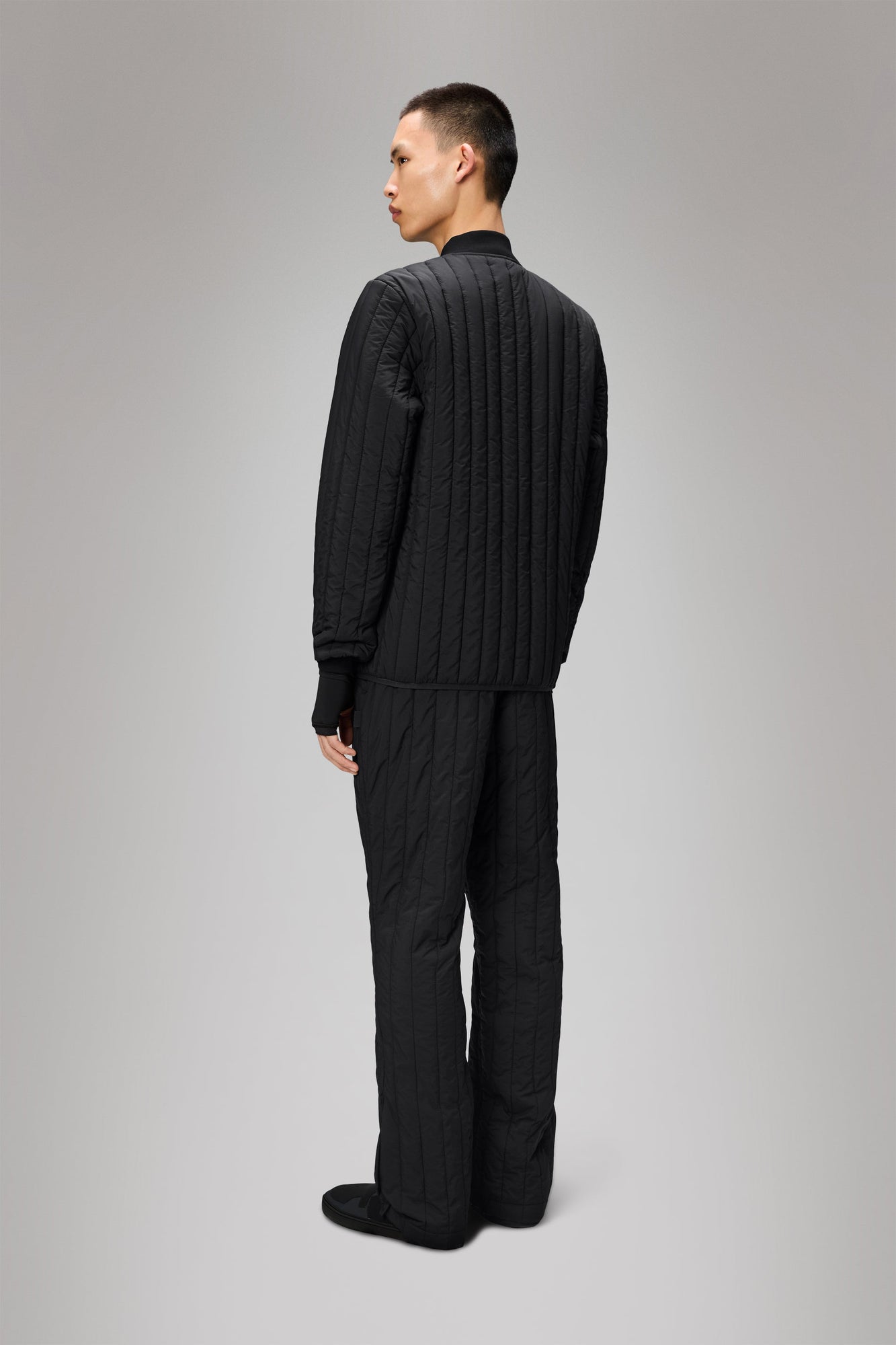 RAINS Banja Liner Bomber Jacket Black Overshirt