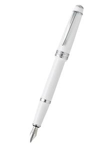 Bailey Resin Fine Nib Fountain Pen | Light Polished White