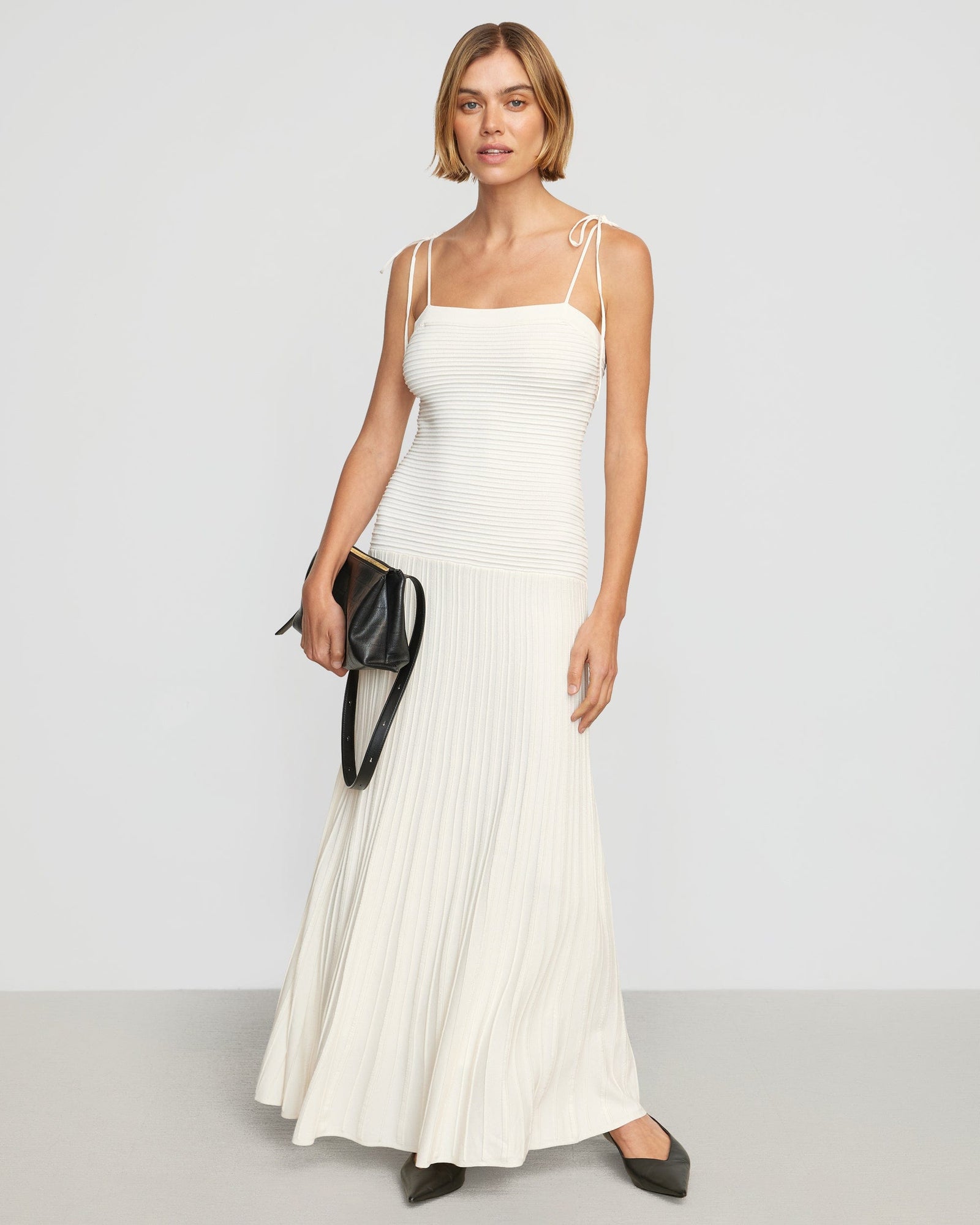 Chan Ottoman-Knit Dress | Cream