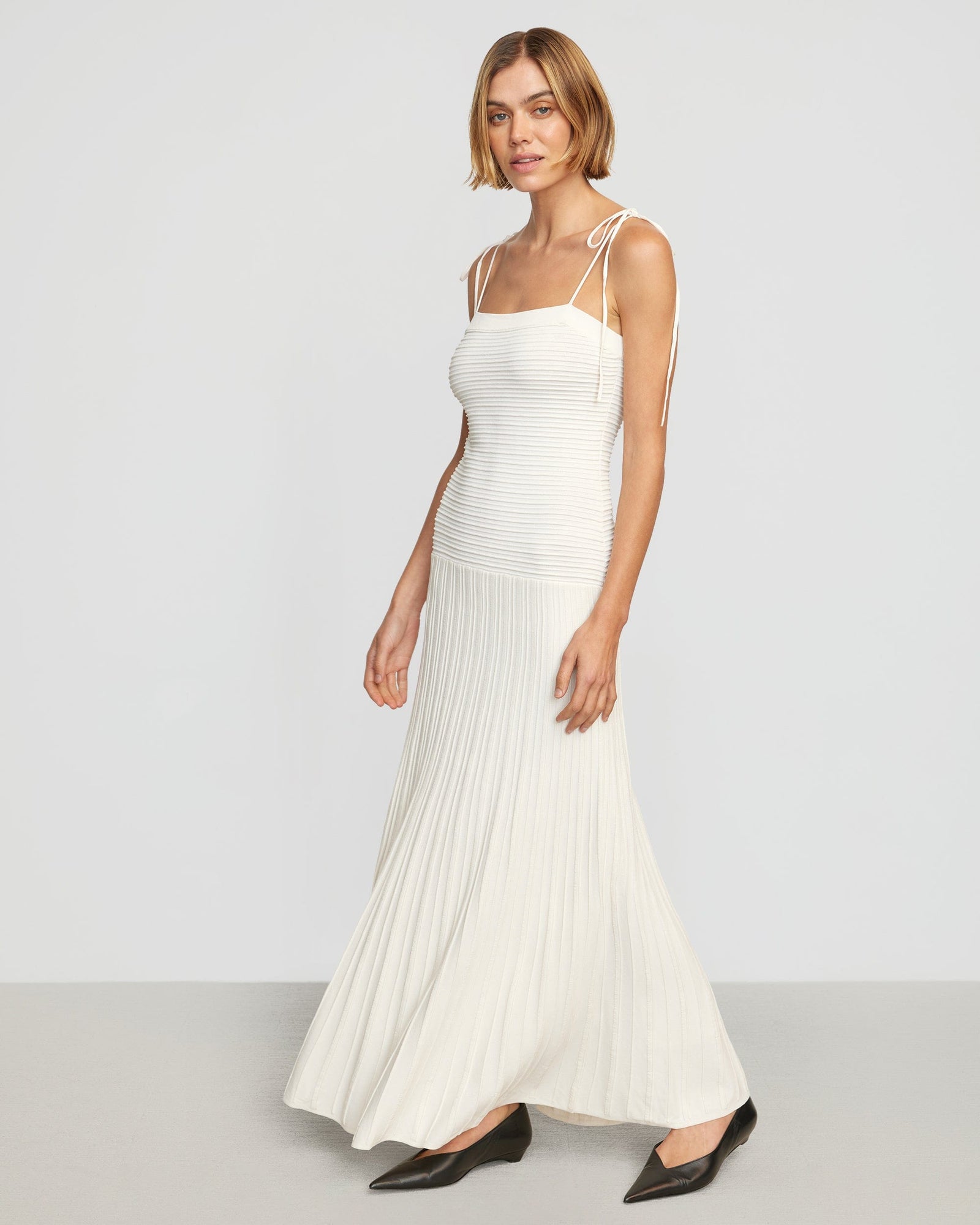 Chan Ottoman-Knit Dress | Cream