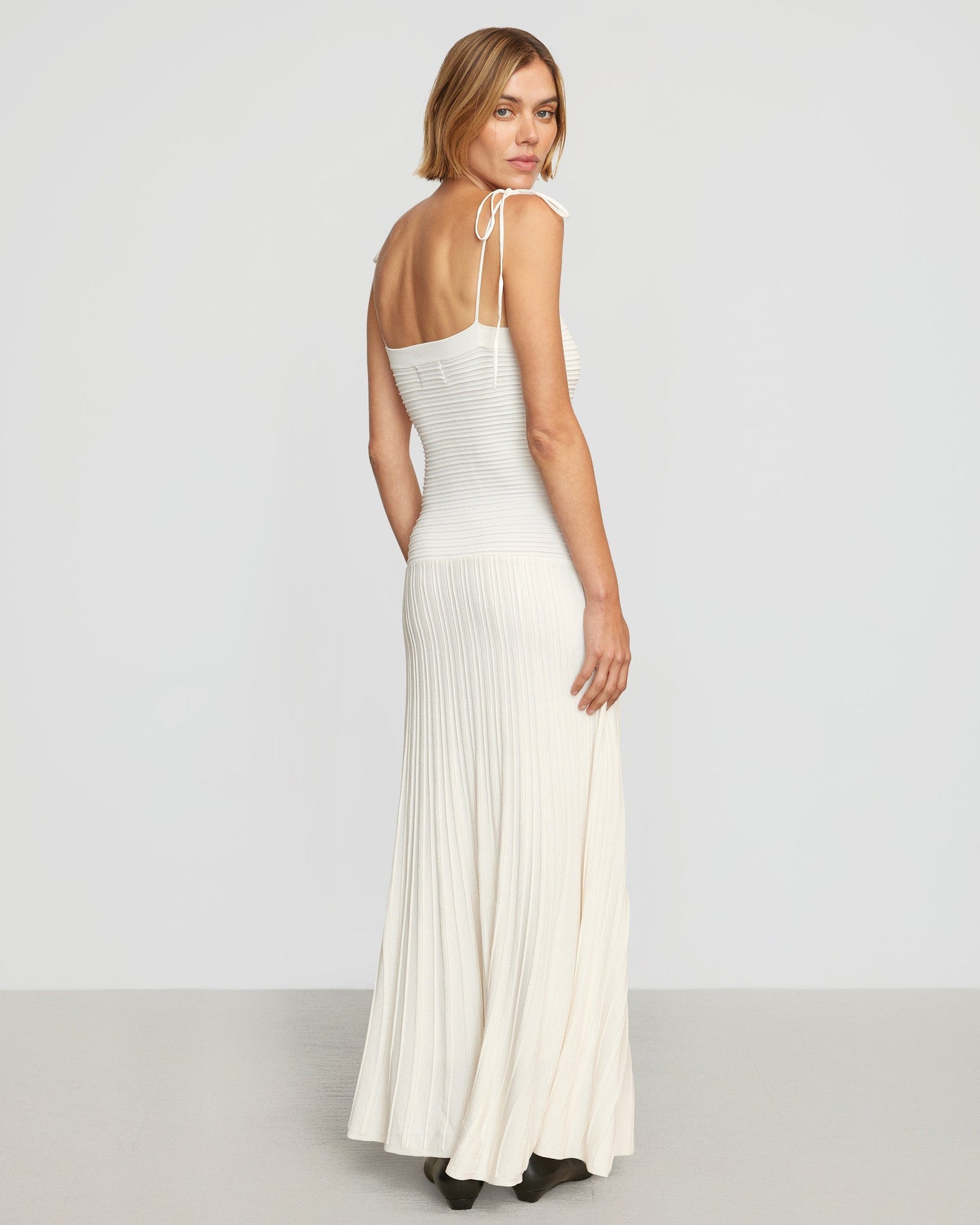 Chan Ottoman-Knit Dress | Cream
