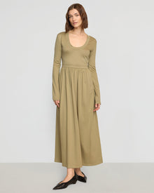 Helena | Cherie U-Neck Jersey Dress in Size Small