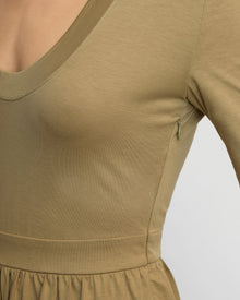 Helena | Cherie U-Neck Jersey Dress in Size Small