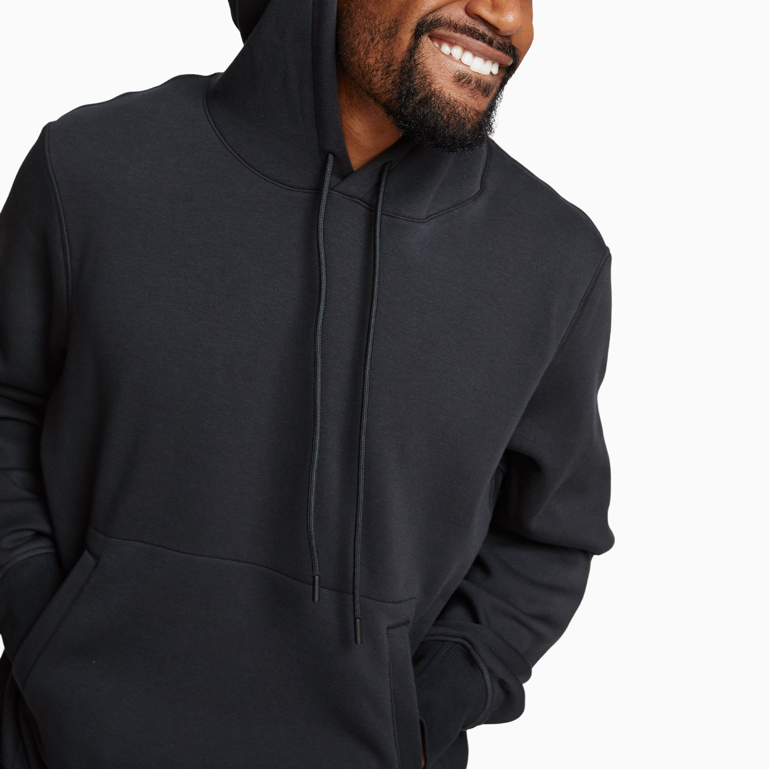 Heavyweight Recycled Fleece Hoodie | Black