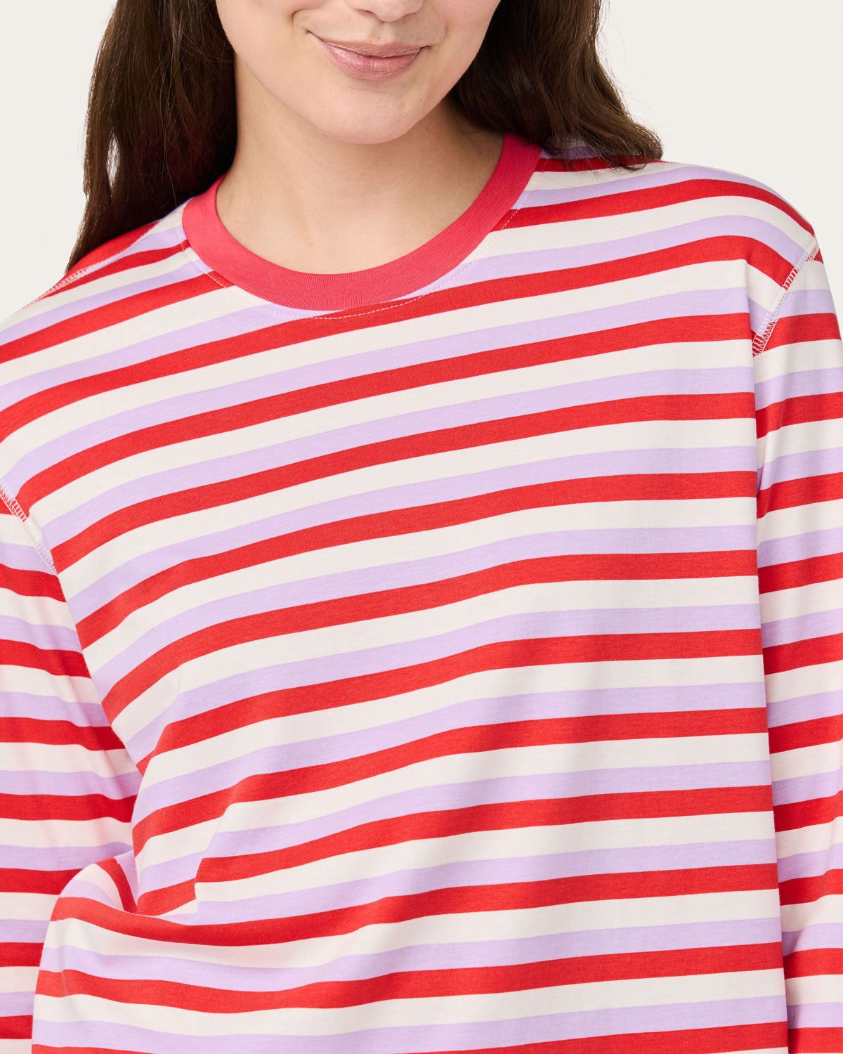 Womens | Cleo Tee | Poppy Stripe