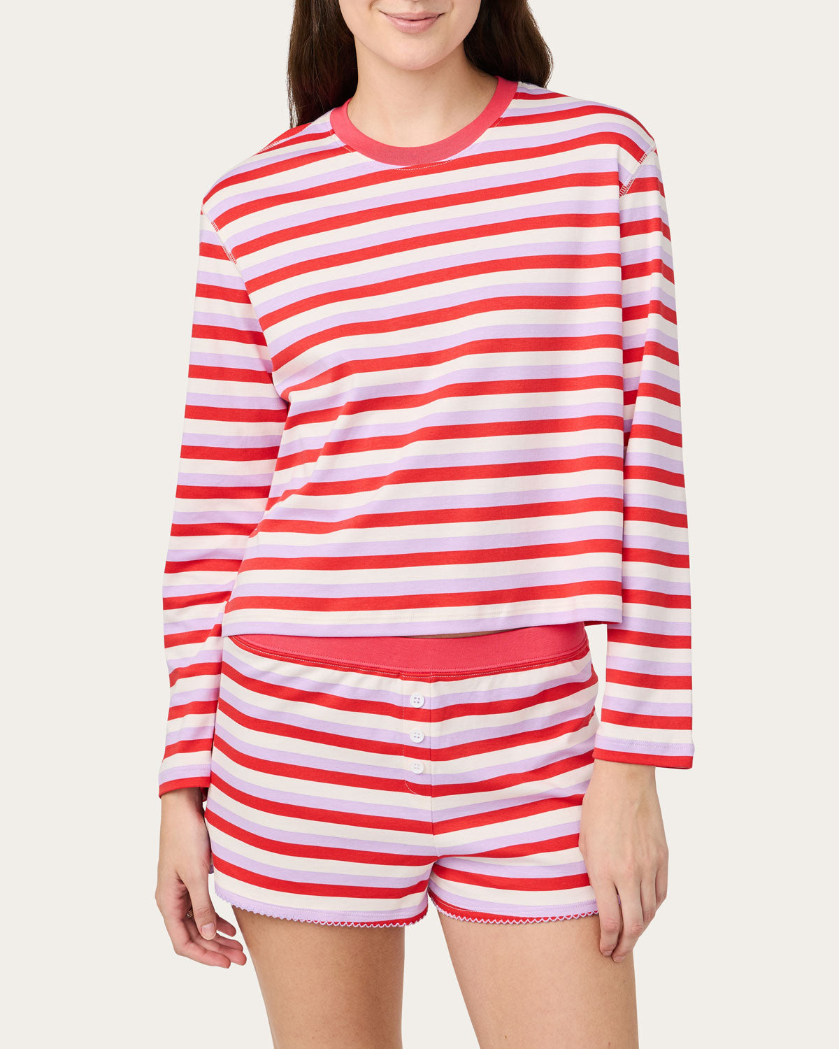 Womens | Cleo Tee | Poppy Stripe