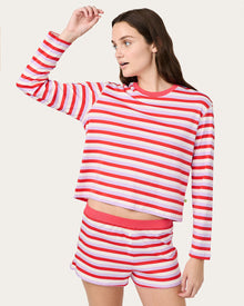 Womens | Cleo Tee | Poppy Stripe