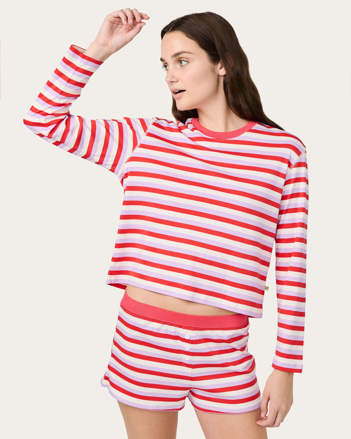 Womens | Cleo Tee | Poppy Stripe