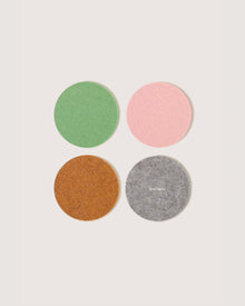 4 Pack Multi | Bierfilzl Merino Wool Round Coaster | Chic