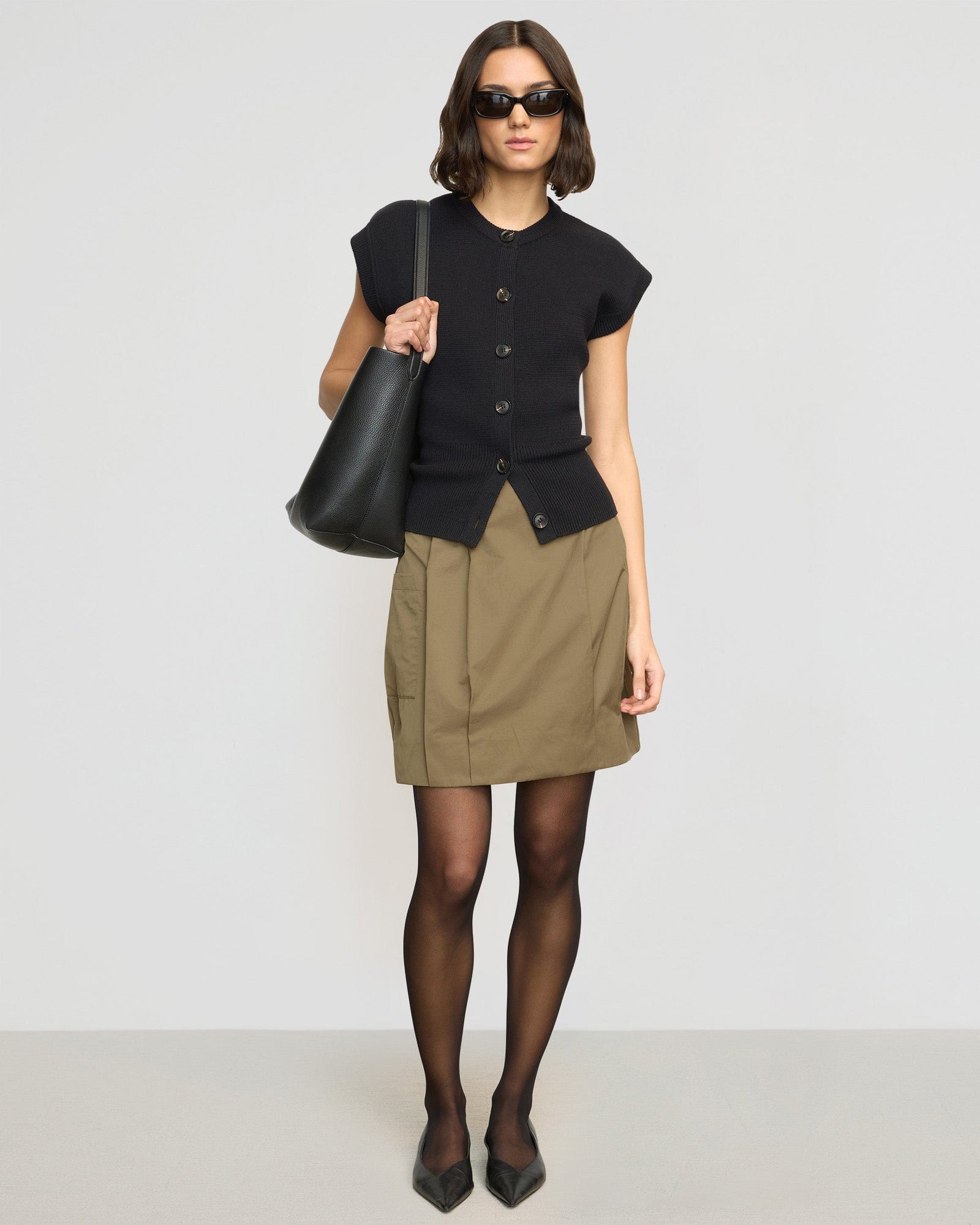 Connie Utility Cocoon Skirt | Dark Khaki