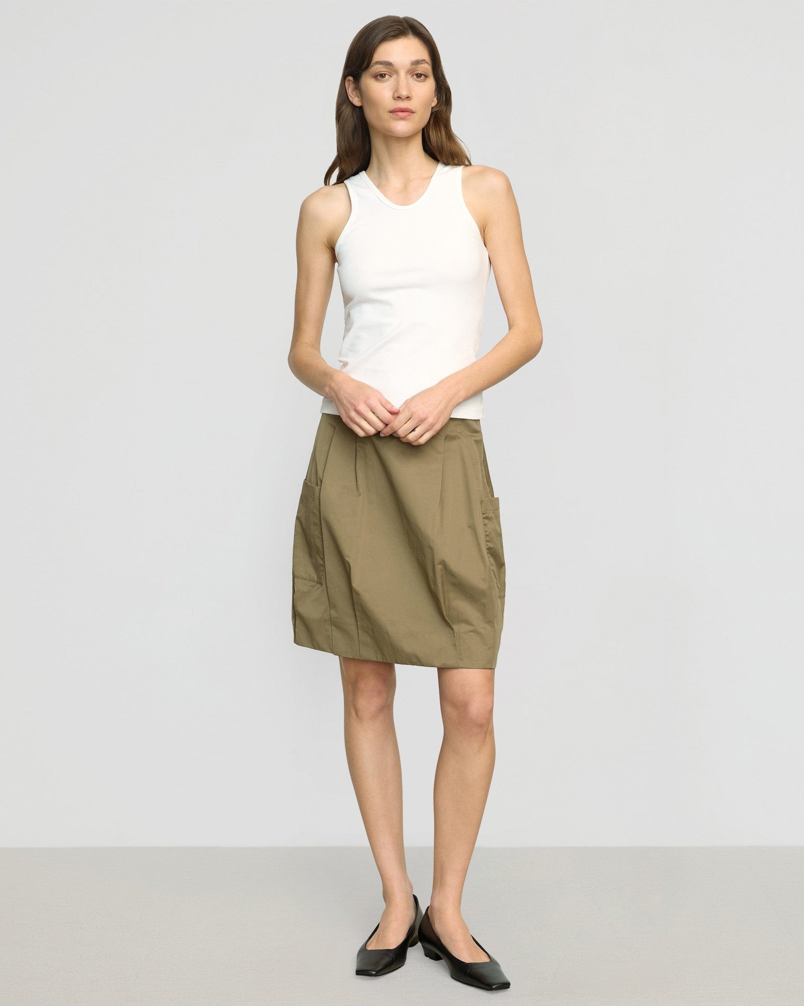 Connie Utility Cocoon Skirt | Dark Khaki