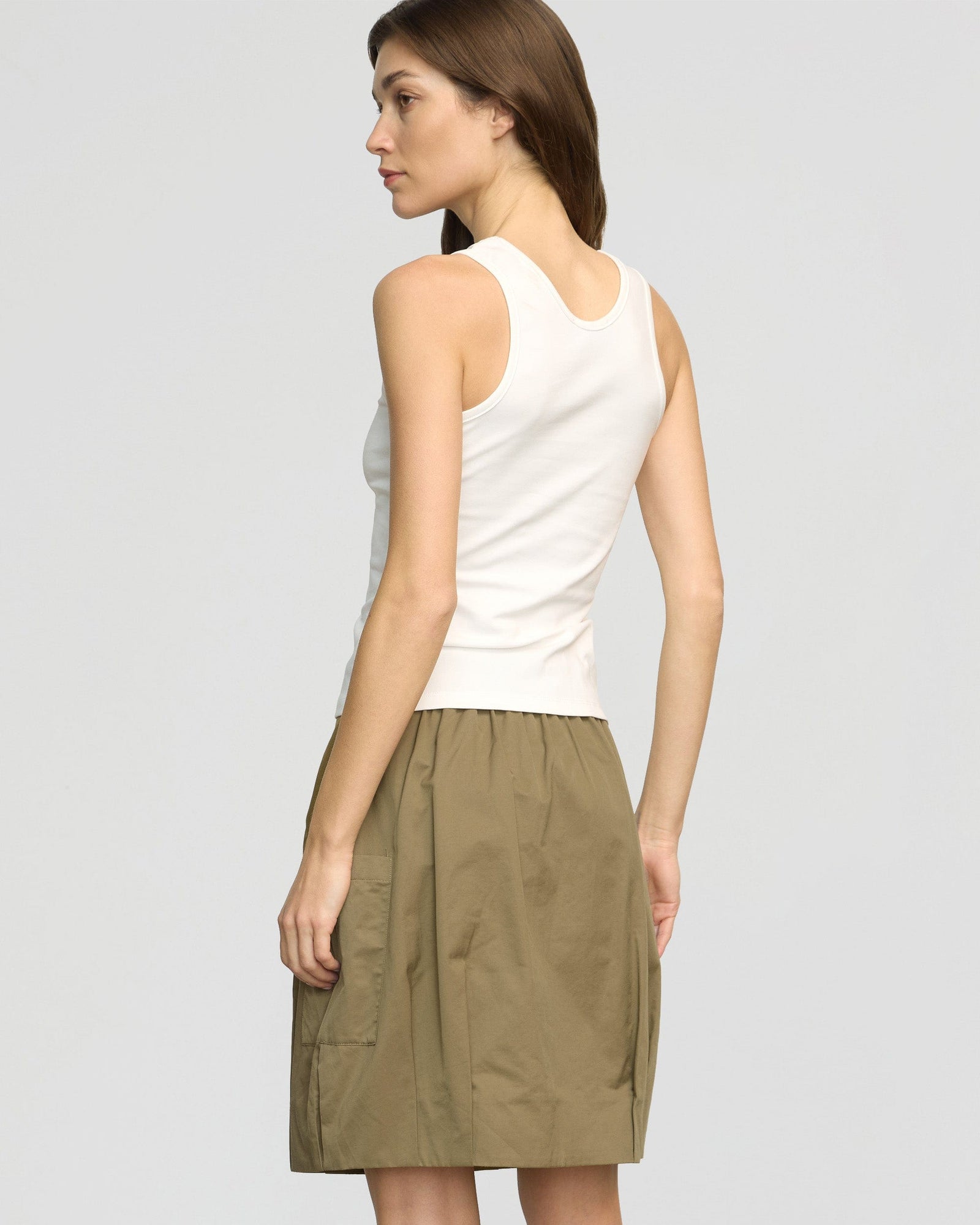 Connie Utility Cocoon Skirt | Dark Khaki
