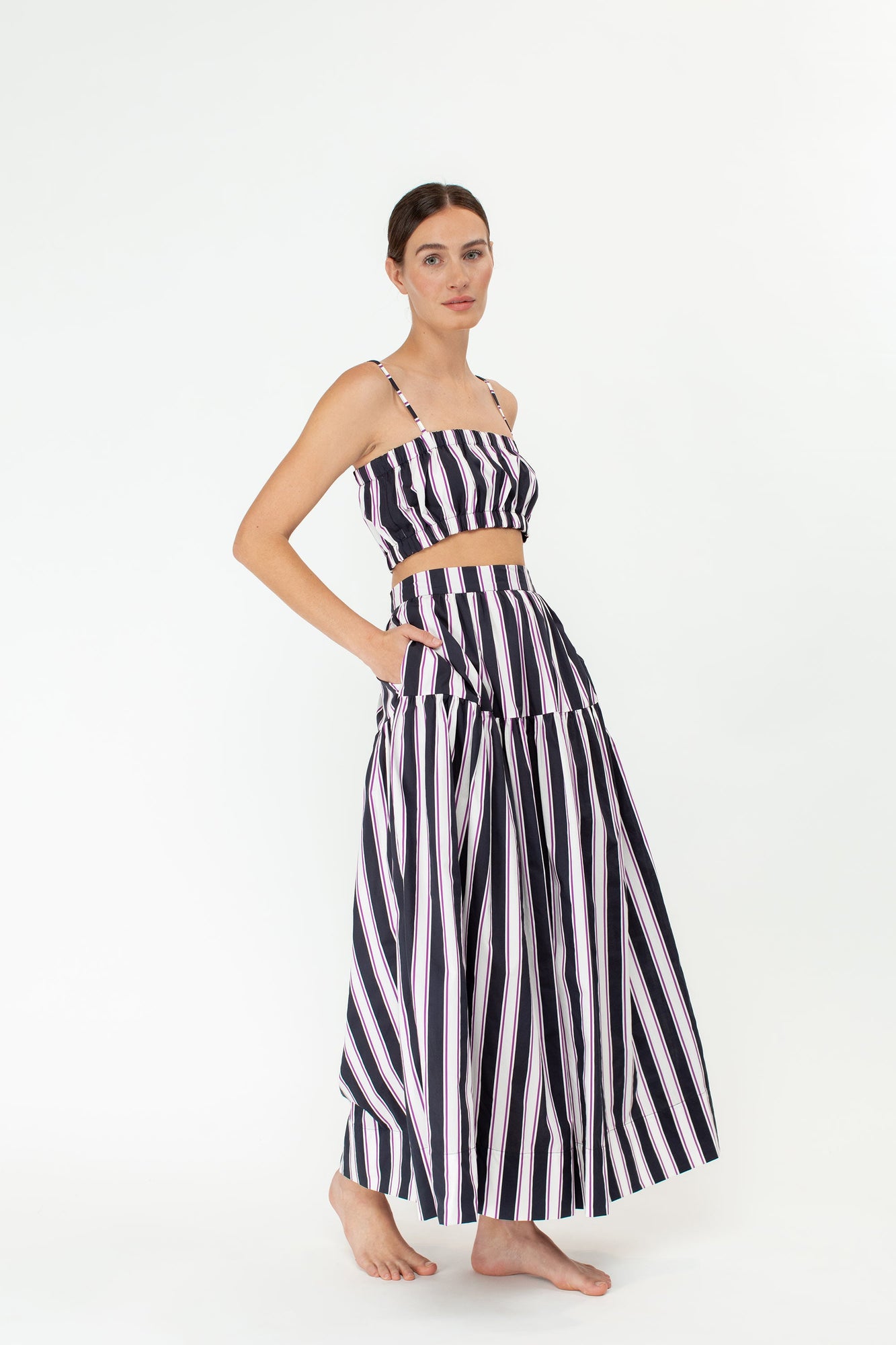 Alora Skirt | Cabana Stripe