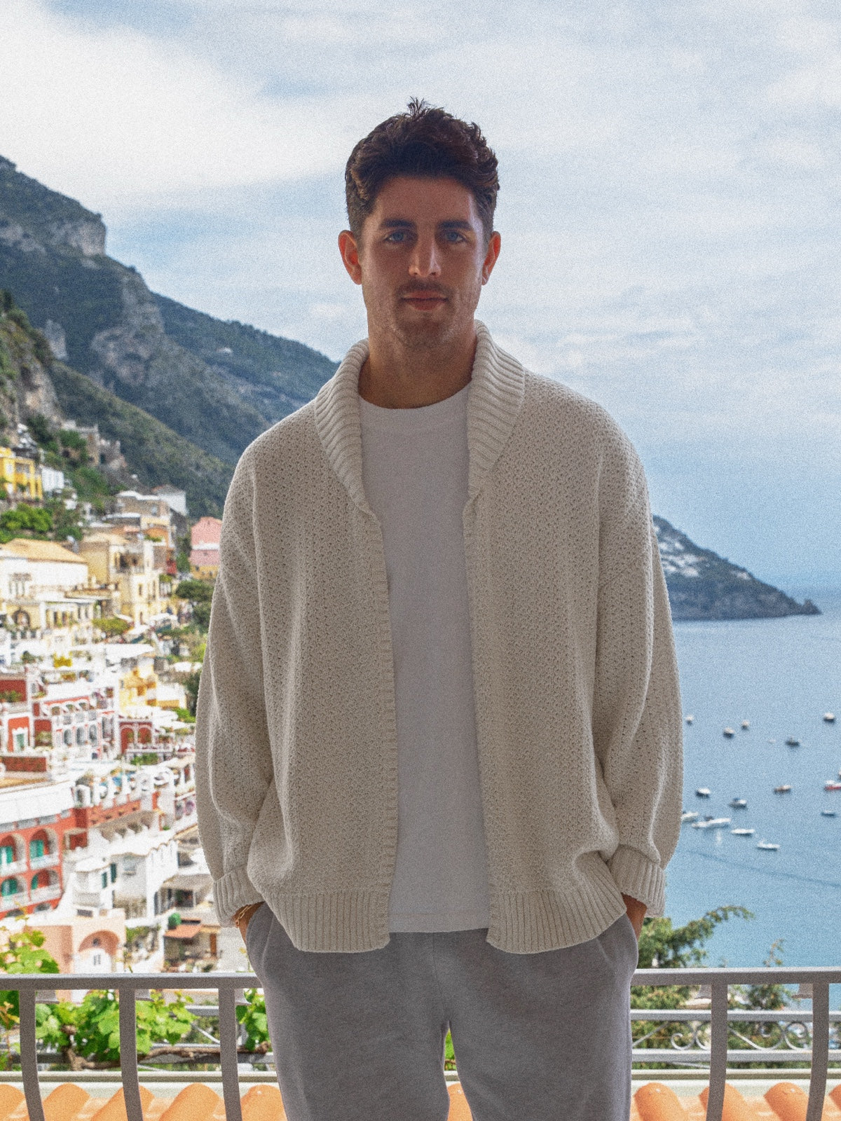 The Amalfi Cardigan | Heather-Grey