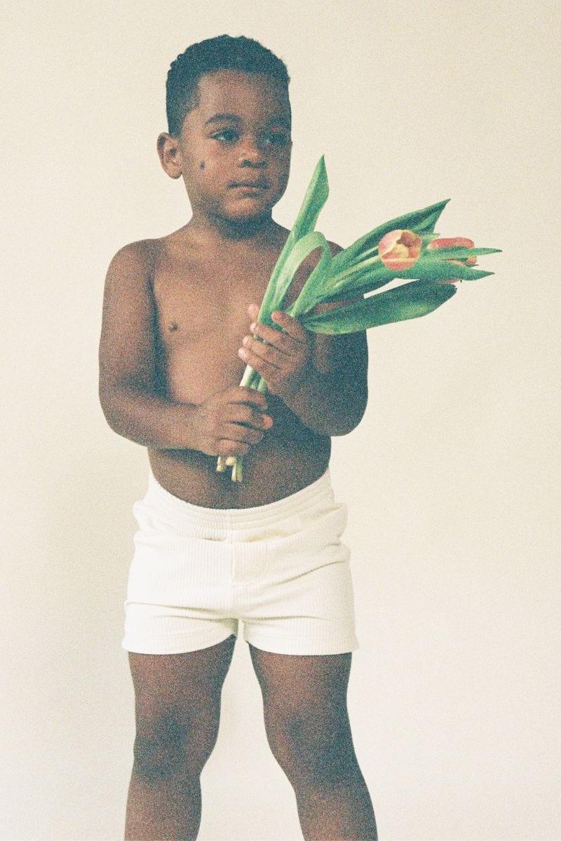 Mini Swim Trunk | Cream Rib