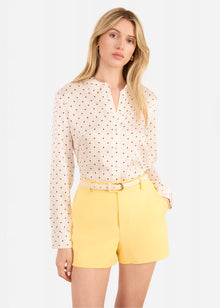 Crosby Silk Blouse | Pin Dot