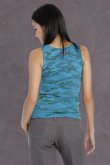 Women | Camo Ribbed Tank | Bluebird