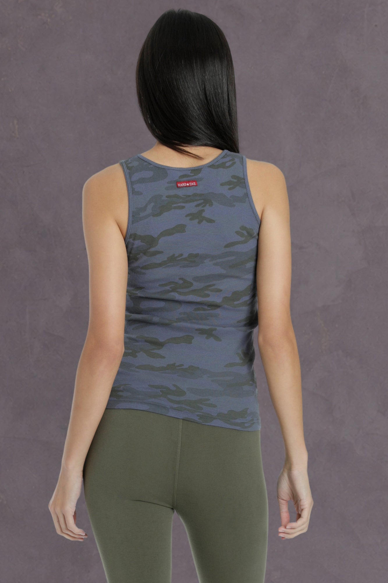 Women | Camo Ribbed Tank | Dusk