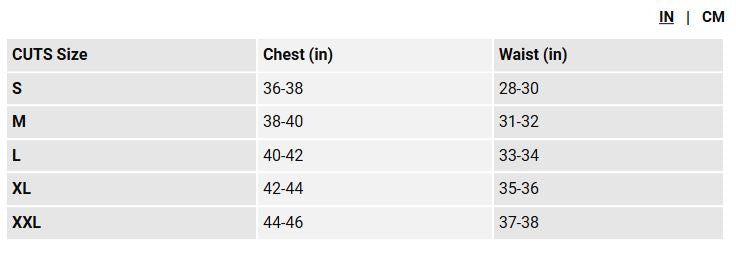 Product size guide