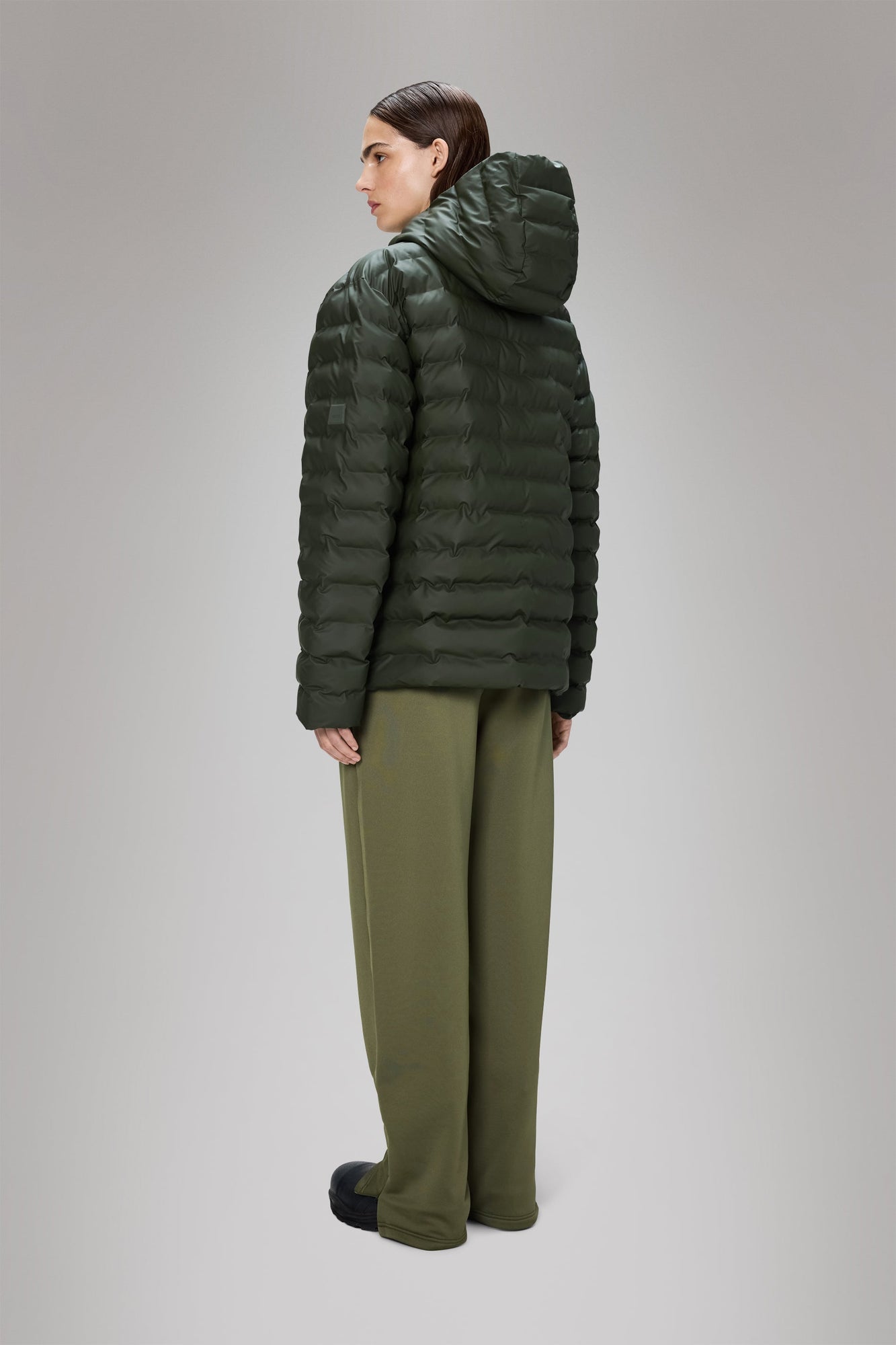 Rains Lohja Puffer Jacket Green Jacket