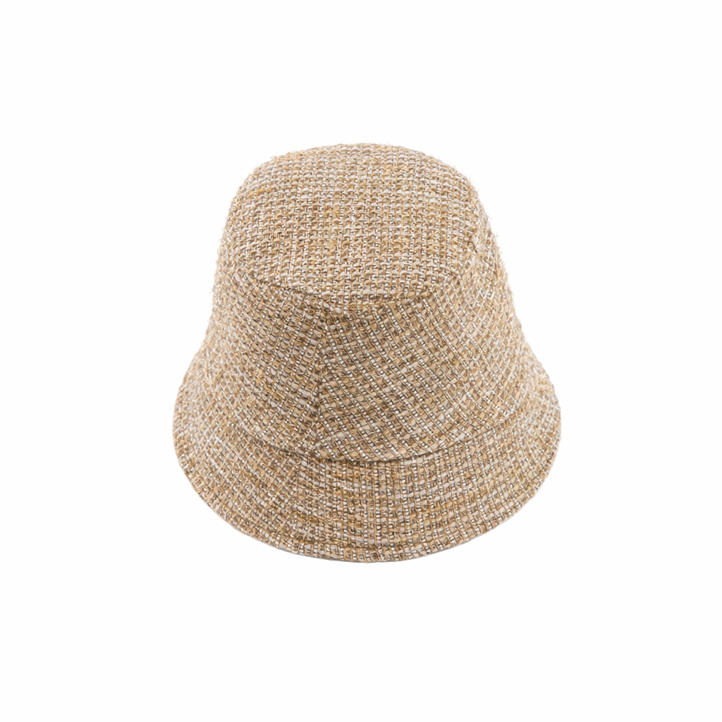 Yuki Tweed Bucket Hat | Camel/Gold