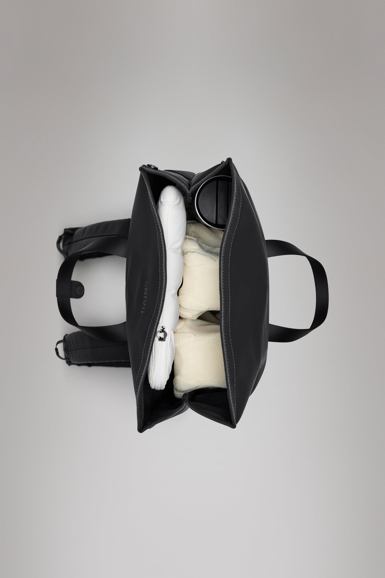 RAINS 2 Way Tote Backpack Black Grain 15L H58 x D12 x W33 cm Backpack