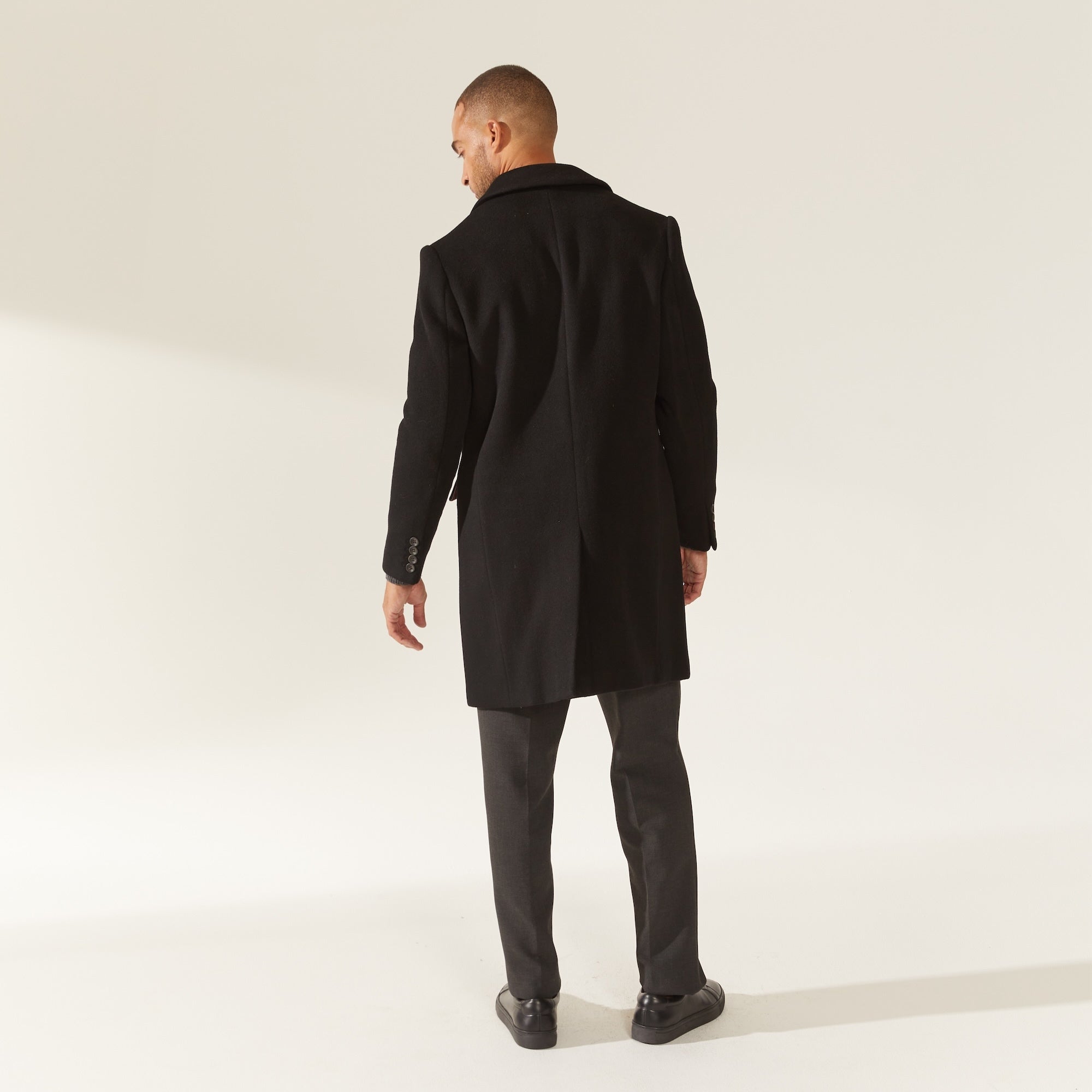 Mens | Elias Cashmere-Wool Car Coat | Black