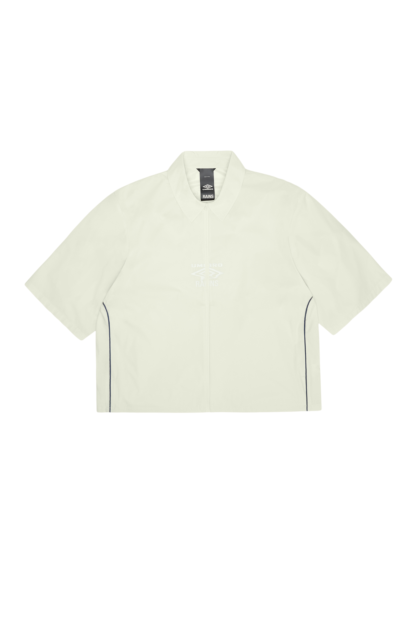 RAINS Rains x Umbro Drill Overshirt Vintage White Short Sleeve