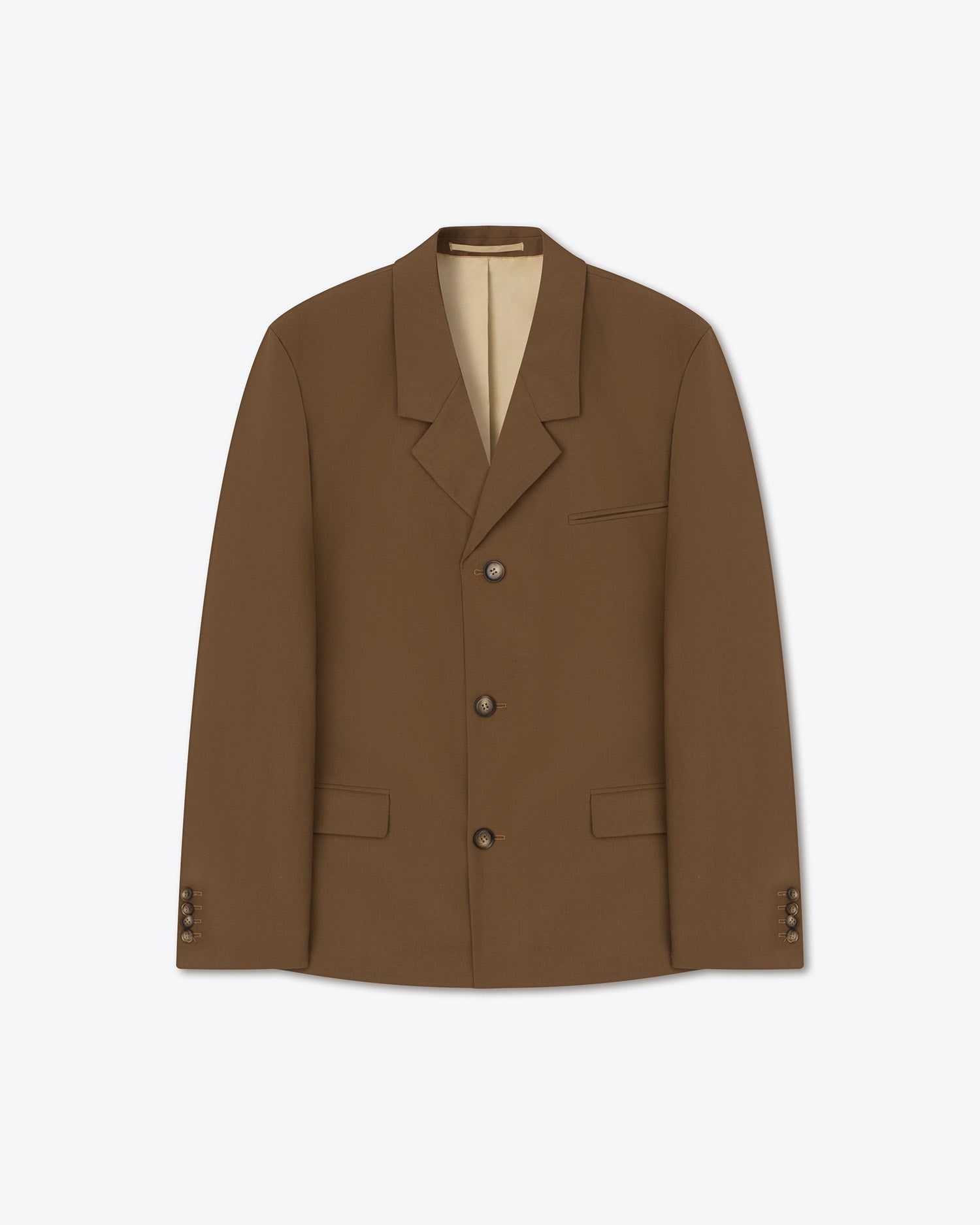 Rox Single-Breasted Suit Jacket | Taupe Melange