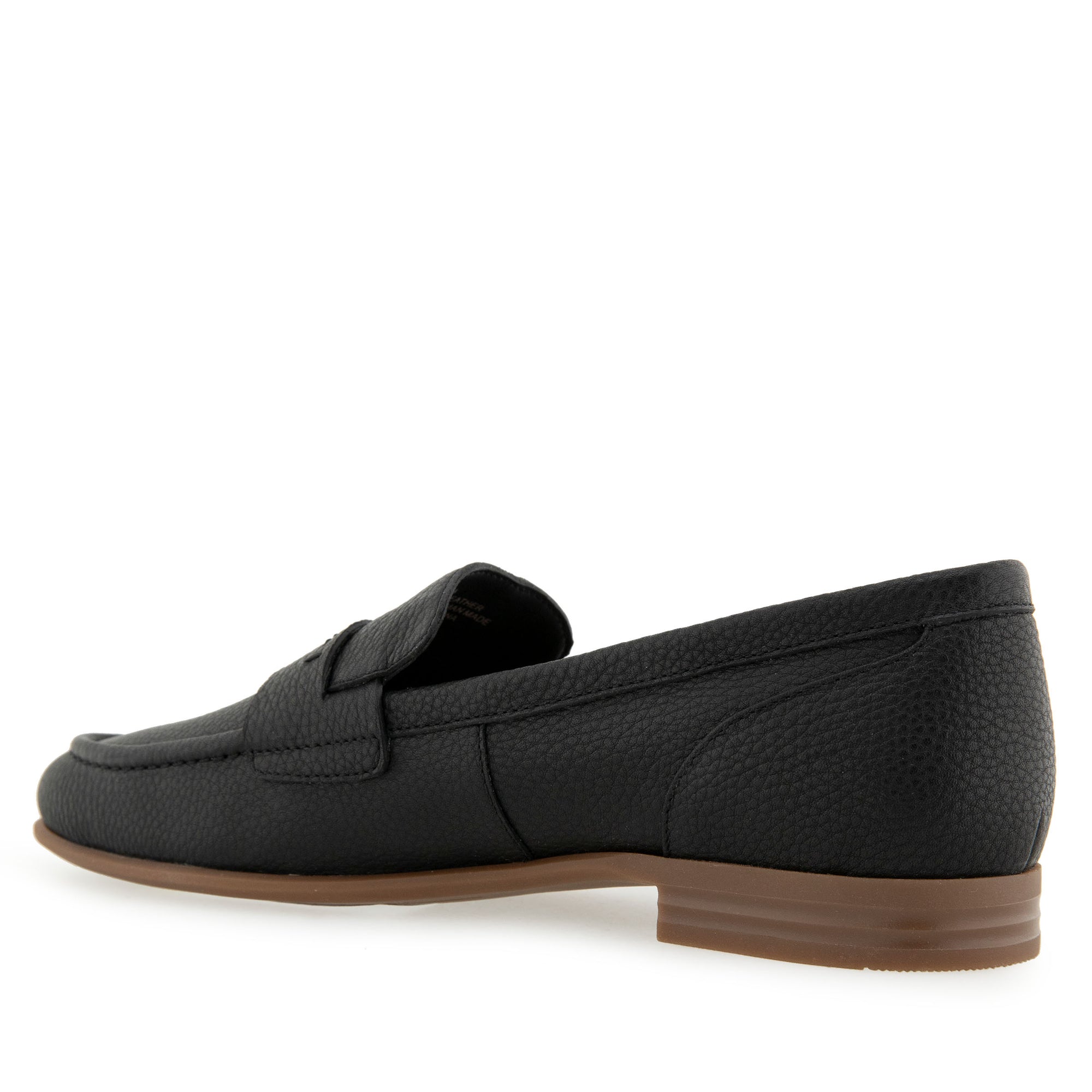 Winona Tailored Loafer | Black Pebbled Leather