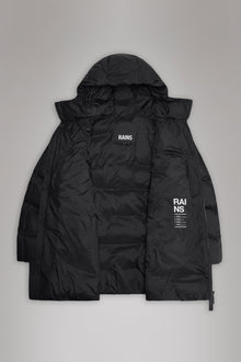 RAINS Alta Long Puffer Cargo Jacket Green Jacket