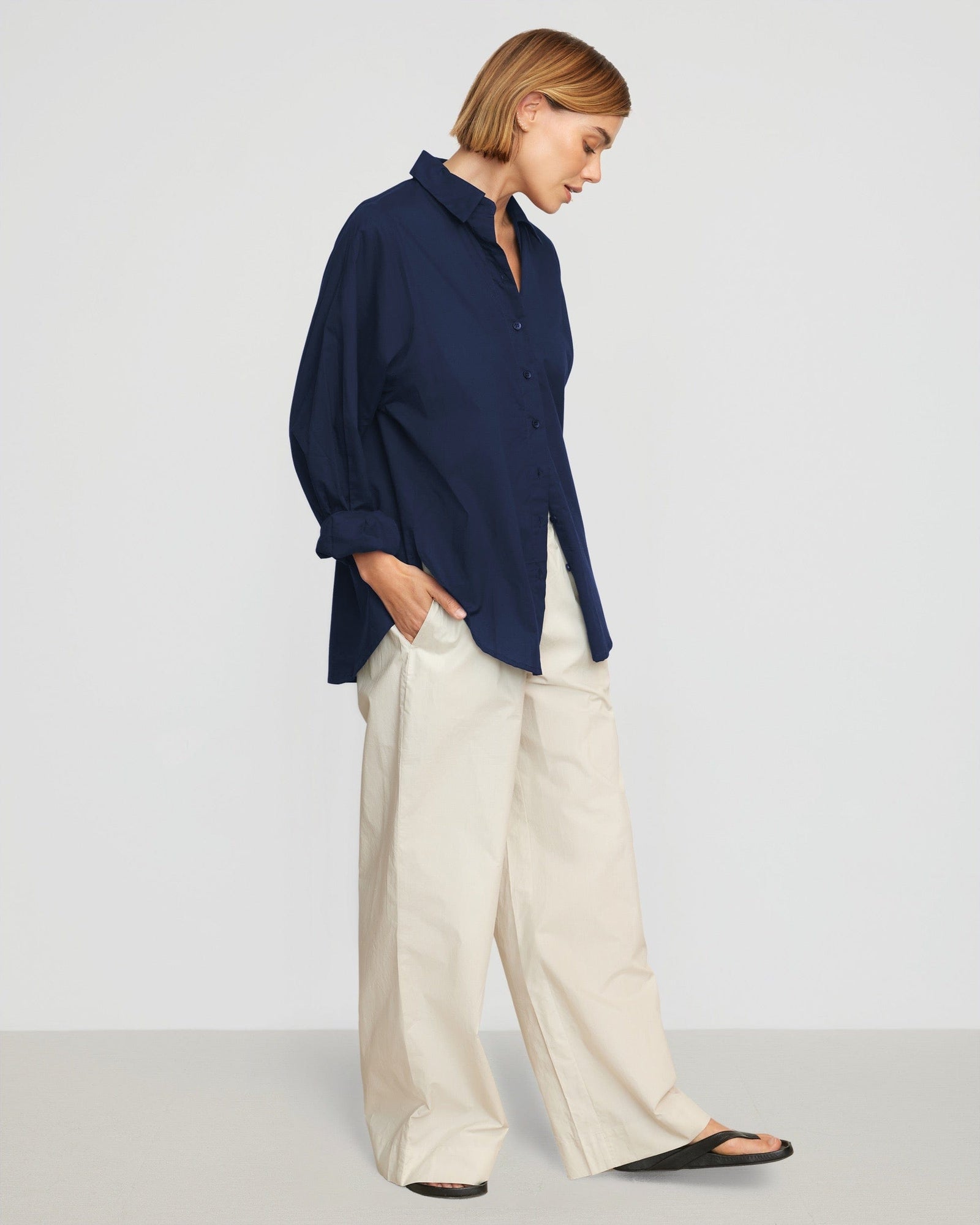 Joanna | Dakota Oversized Organic Cotton Shirt in Size Small