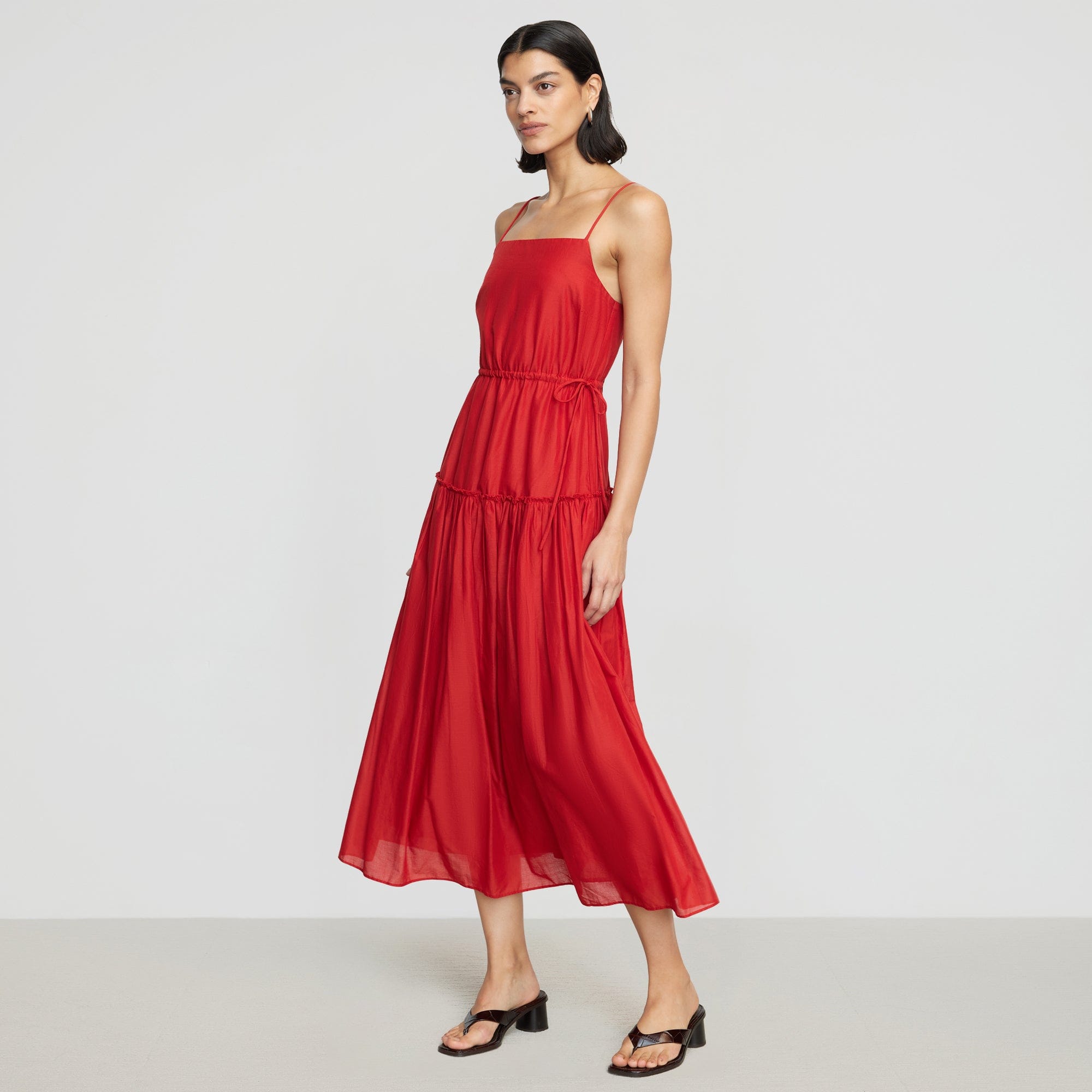 Bianca | Dalia Tie-Waist Tiered Dress in Size Small