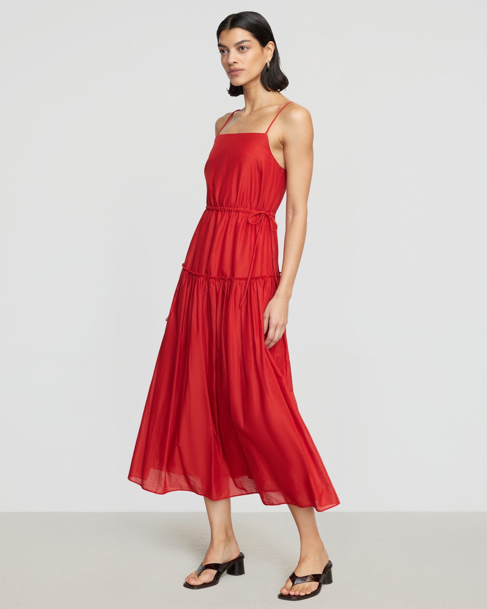 Bianca | Dalia Tie-Waist Tiered Dress in Size Small