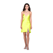 Mini Slip w/ Lace Godet | Chartreuse