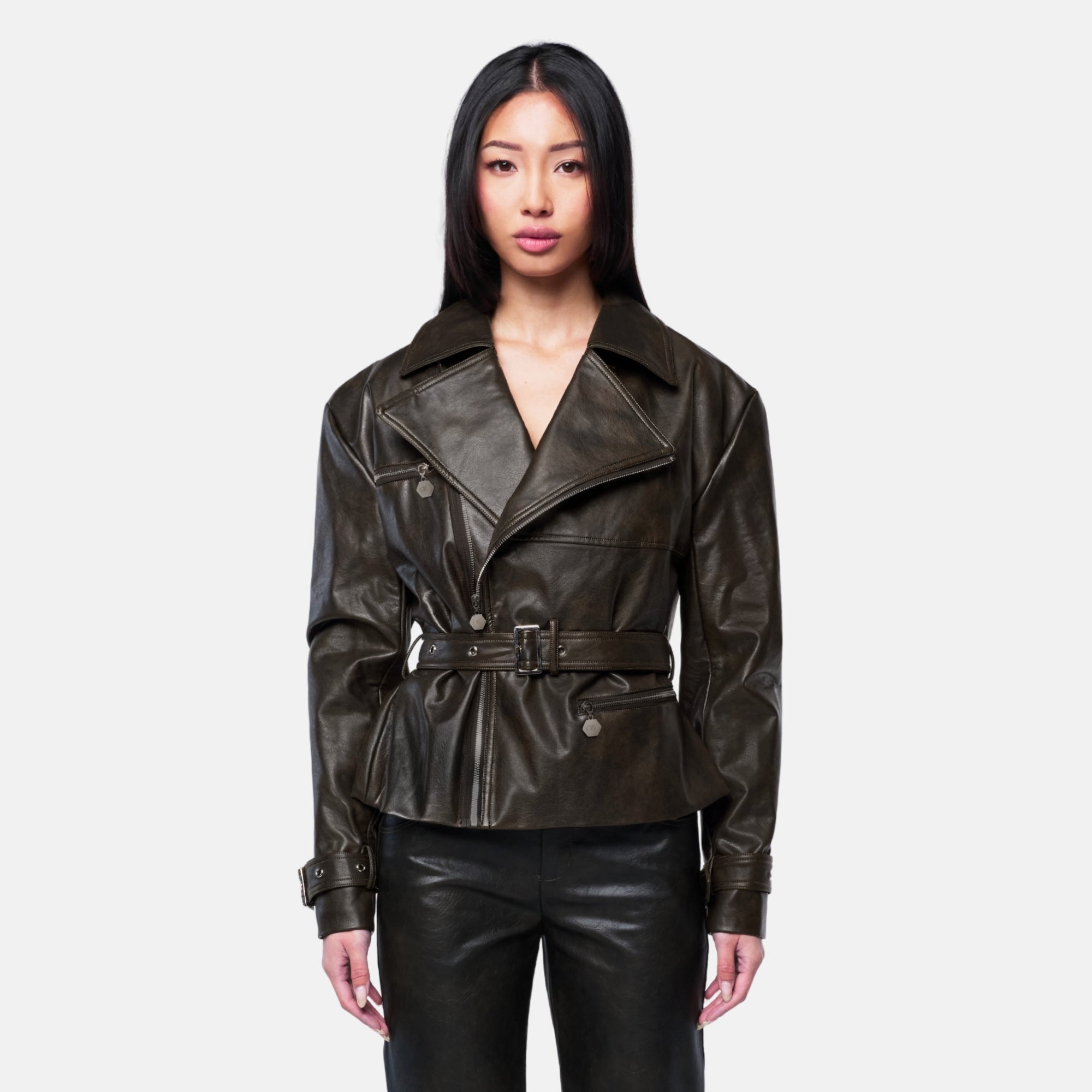 OW Collection DAPHNE Jacket Jacket 237 - Distressed Black
