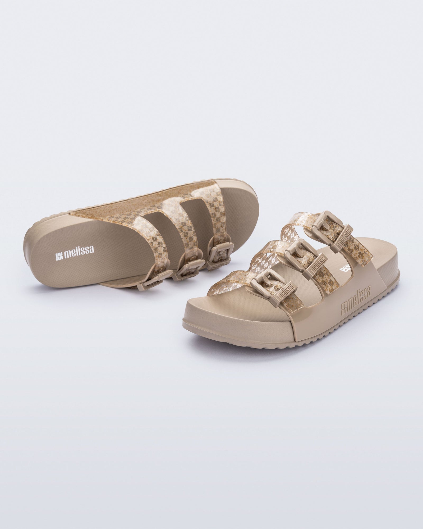 Cozy Stripes Slide | Beige