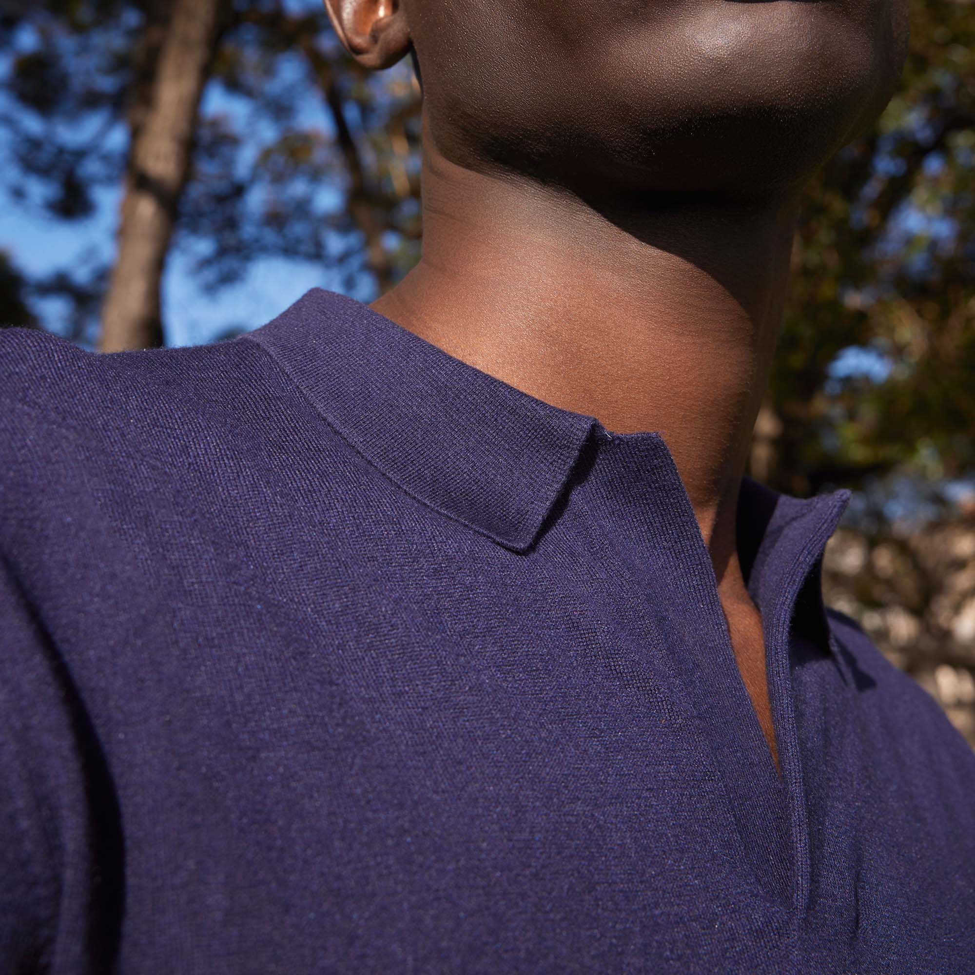 Elliot Featherlight Short Sleeve Polo | Navy | Mens