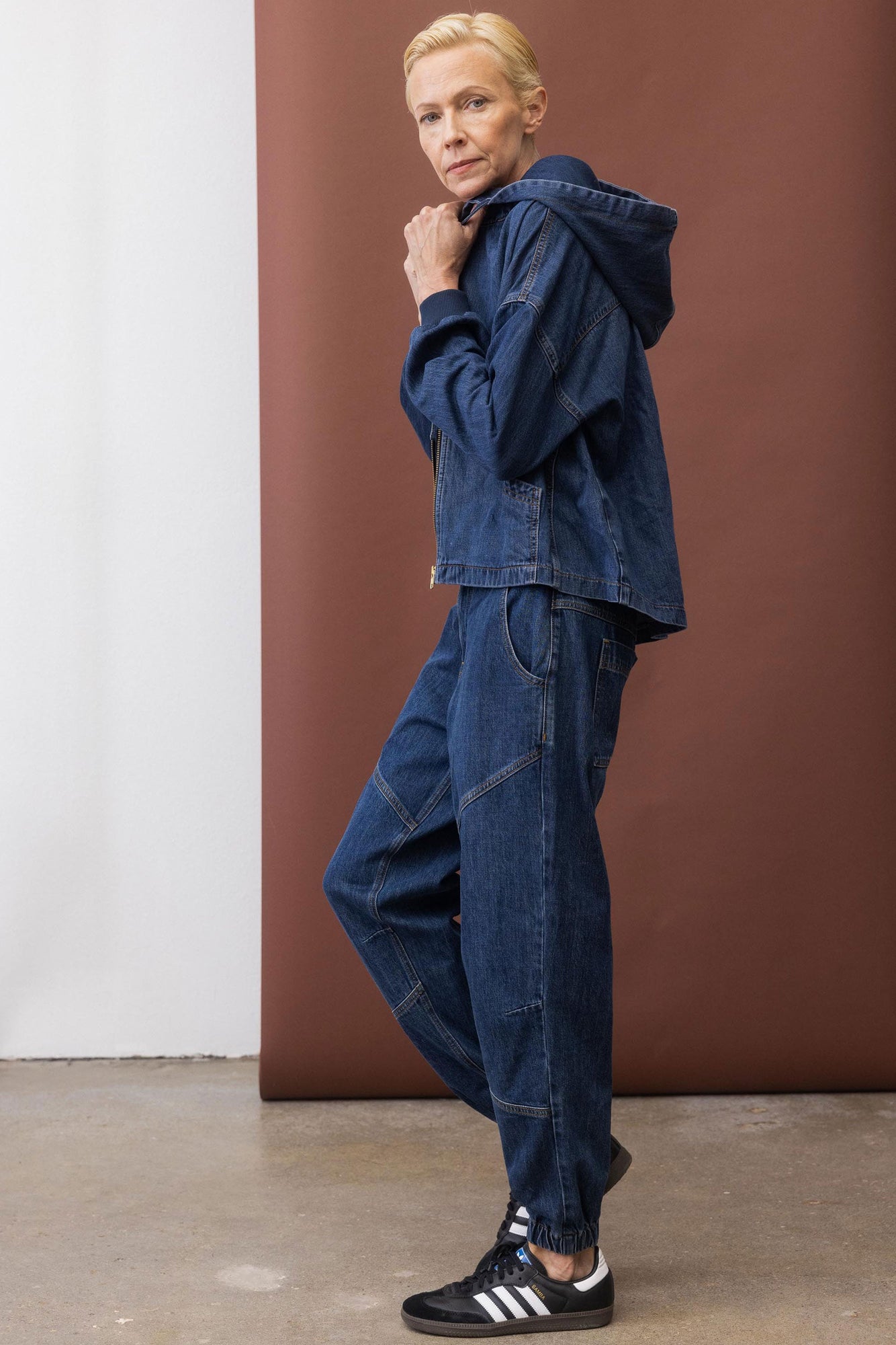 Relaxed Light Denim Joggers | Heirloom Blue