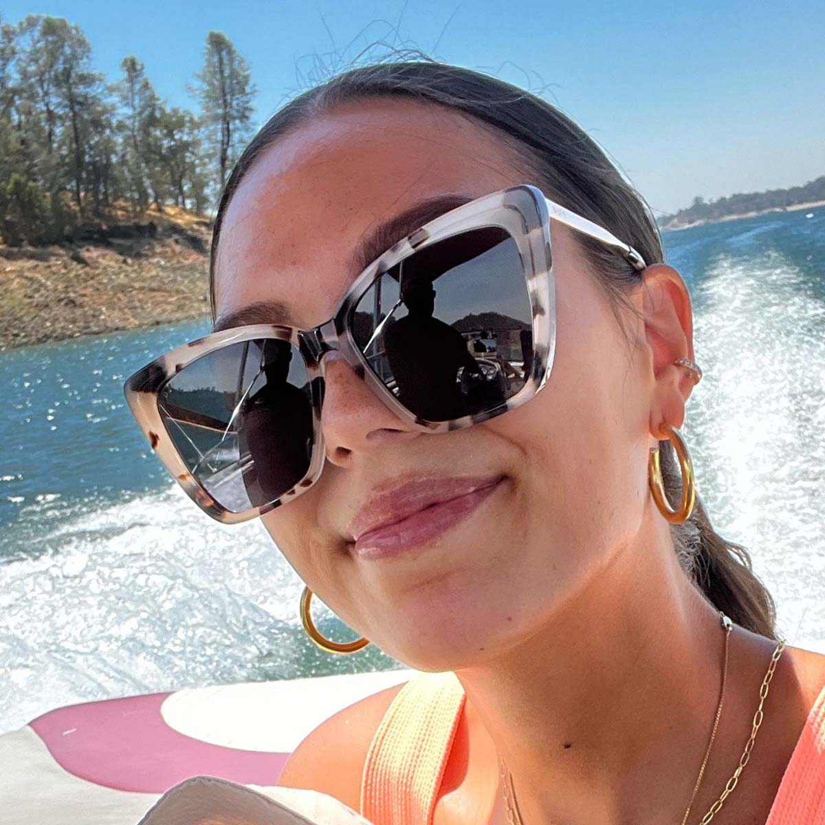 Womens | Becky II Sunglasses | Cream Tortoise | Grey Polarized Lenses