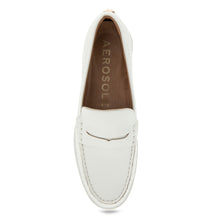 Sienna Tailored Loafer | Bright White Pebbled Leather
