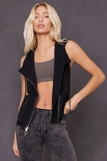 Women | Deluxe Motorcross Hoodie Vest | Black