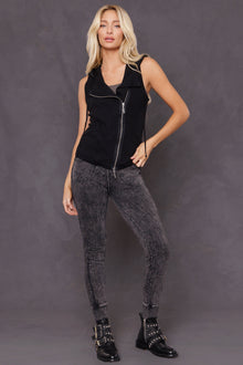 Women | Deluxe Motorcross Hoodie Vest | Black