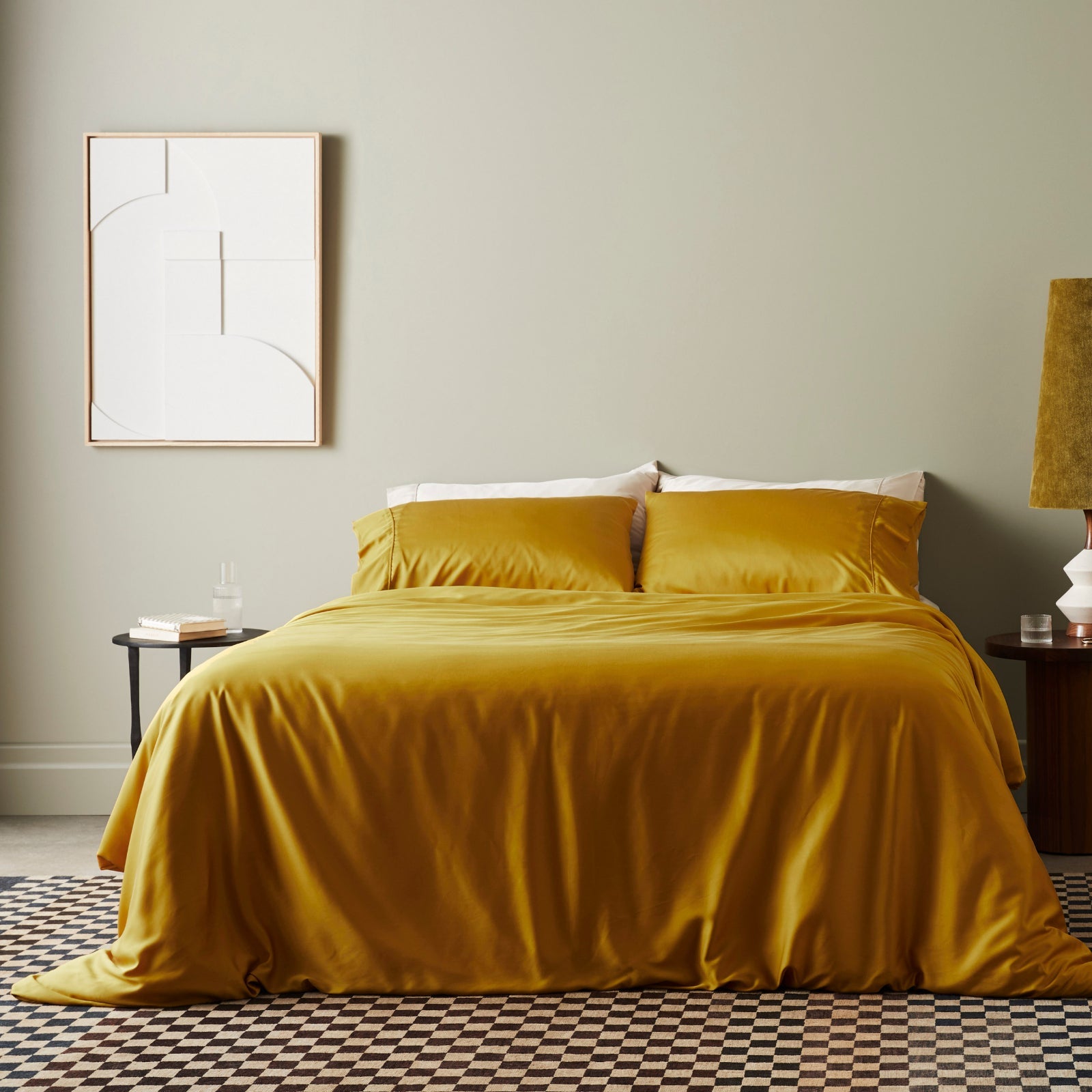 Luxe CleanBamboo Sateen+ Duvet Cover, Full-Queen | Saffron