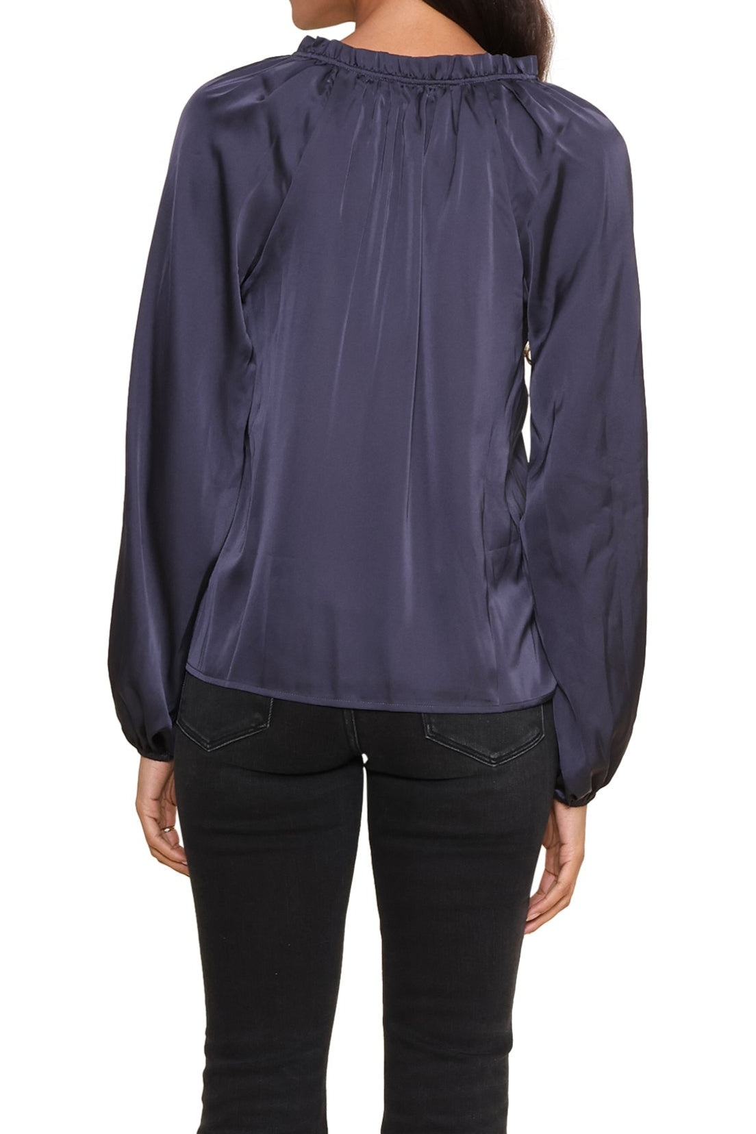 Robertson + Rodeo | Vivi Long Sleeve Satin Top | Blue