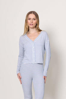 Z Supply Lounge | Mara Stripe Cardigan | Blue